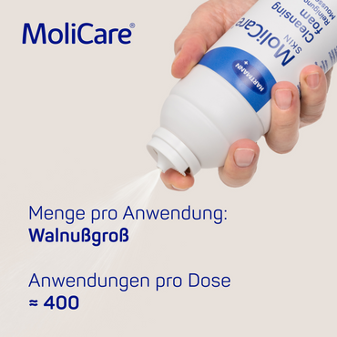 5_Menge pro Anwendung_MoliCare Skin Reinigungsschaum_PZN-12458023