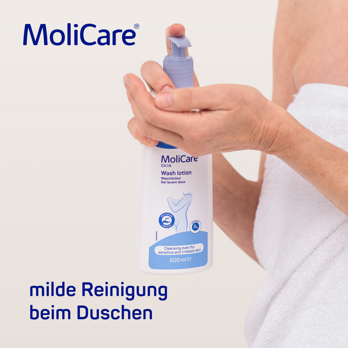 3_Benefit_schonende Reinigung_MoliCare Skin Waschlotion_500ml_PZN-12458000